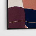 Obraz w ramie 50x50 - Abstrakt Marsala - nieregularne plamy, kształty - rama czarna