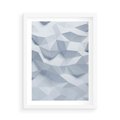 Plakat w ramie 50x70 - Trójwymiarowa geometria - geometria, 3d - rama biała
