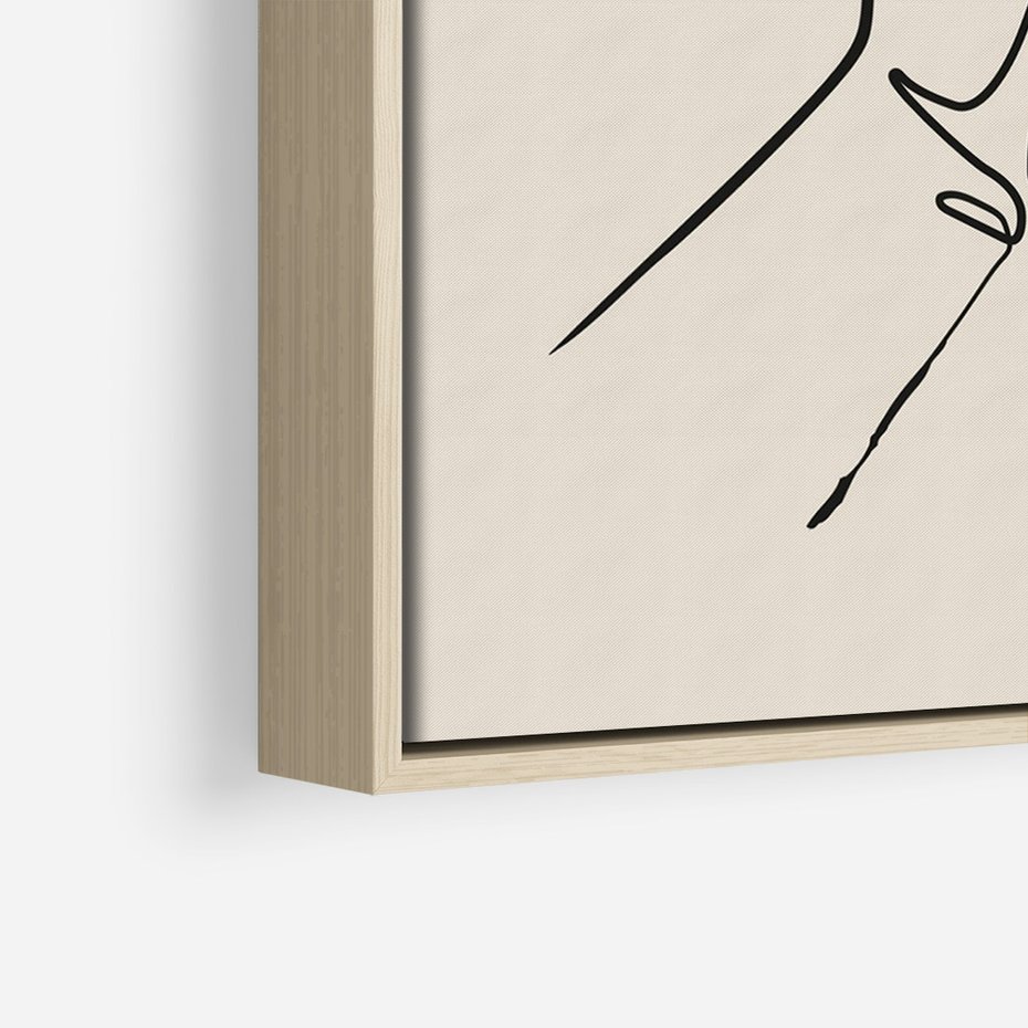 Obraz w ramie 50x70 - Szkic Kwiatu - kwiat w dłoni, szkic - rama drewno