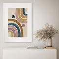 Plakat bez ramy 21x30 - Kształtujące Inspiracje - abstrakcyjne tęcze, kompozycja