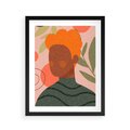Plakat w ramie 40x50 - Kobieca Przestrzeń - nowoczesny plakat, styl retro - rama czarna