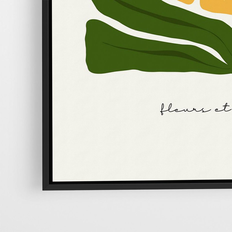 Obraz w ramie 70x100 - Kreatywne Wibracje - sztuka nowoczesna, kolorowe kwiaty - rama czarna