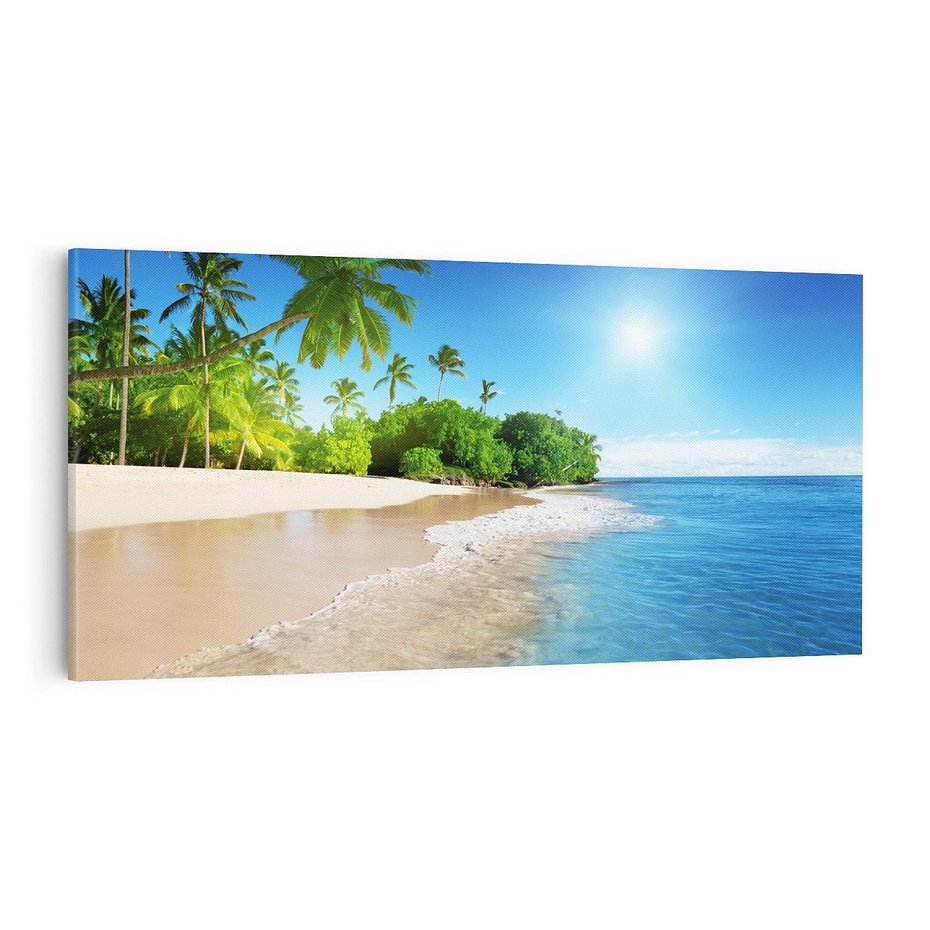 Obraz na płótnie 140x70 - Rajskie plaże Karaibów - Karaiby, plaża