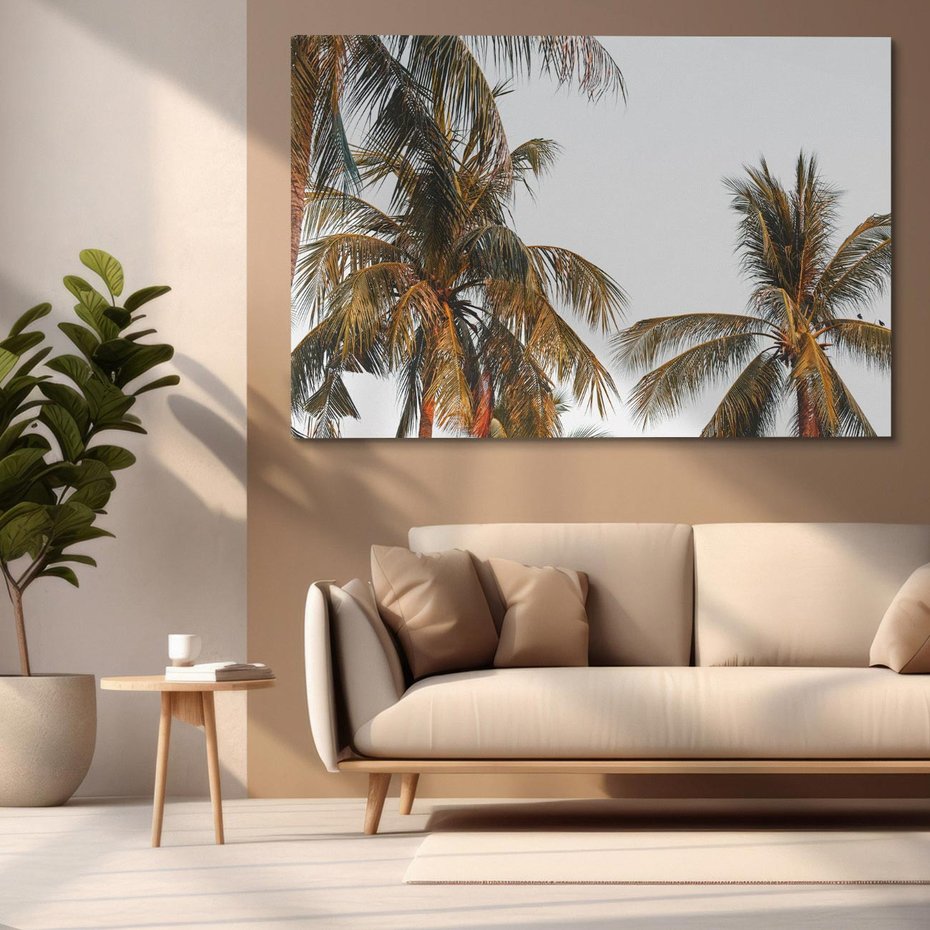 Obraz na płótnie 70x50 - Palmy - tęsknota za Hawajami - palmy, Hawaje