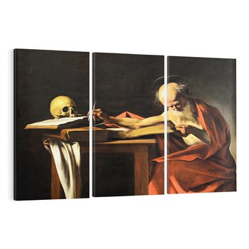 Obraz na płótnie 120x80 - "Św. Hieronim piszący" (1606), Caravaggio - Reprodukcja - reprodukcja, obraz na płótnie
