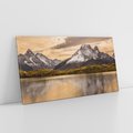 Obraz na płótnie 140x70 - Harmonia natury - góry, jezioro