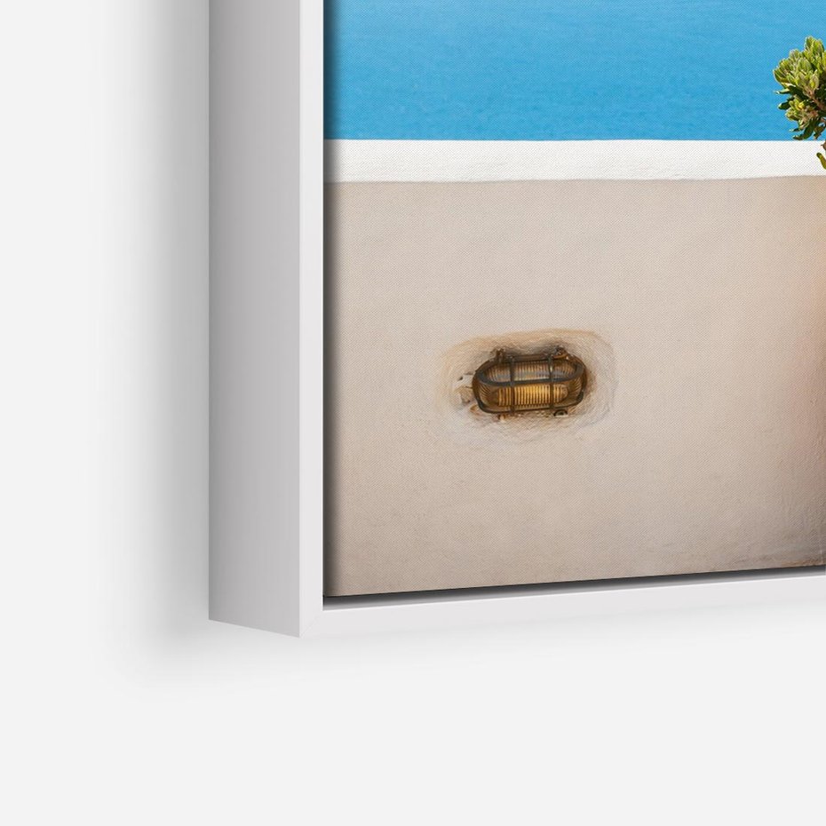 Obraz w ramie 80x80 - Santorini - oaza greckiej wyspy - Santorini, grecka - rama biała