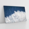 Obraz na płótnie 120x80 - Zimowa magia: Kryształki lodu - zima, kryształki