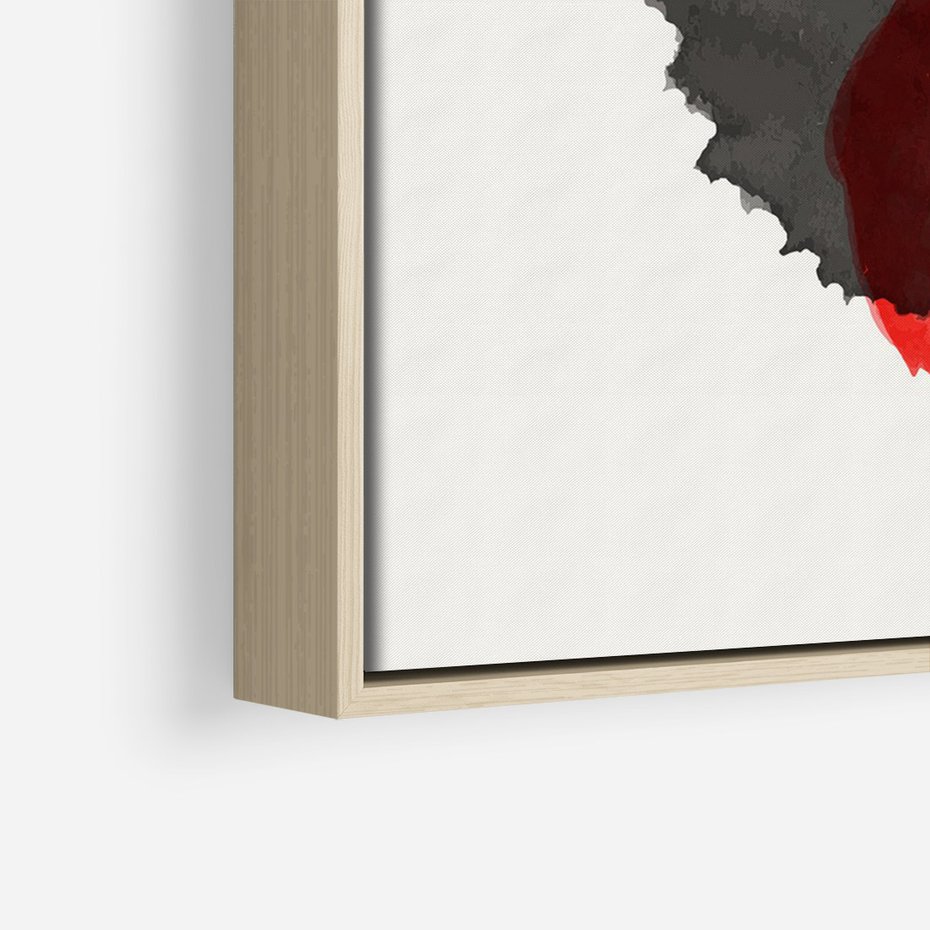 Obraz w ramie 80x120 - Wibracje Linii - abstrakcyjne nieregularne plamy, czarny - rama drewno