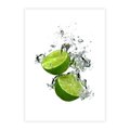 Plakat bez ramy 21x30 - Kwaskowata moc limonki i cytryny - limonka, cytryna