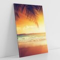 Obraz na płótnie 50x70 - Magia zachodu słońca na Karaibach - Karaiby, zachód