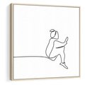 Obraz w ramie 80x80 - Linie Wewnętrznej Refleksji - line art, szkic - rama drewno