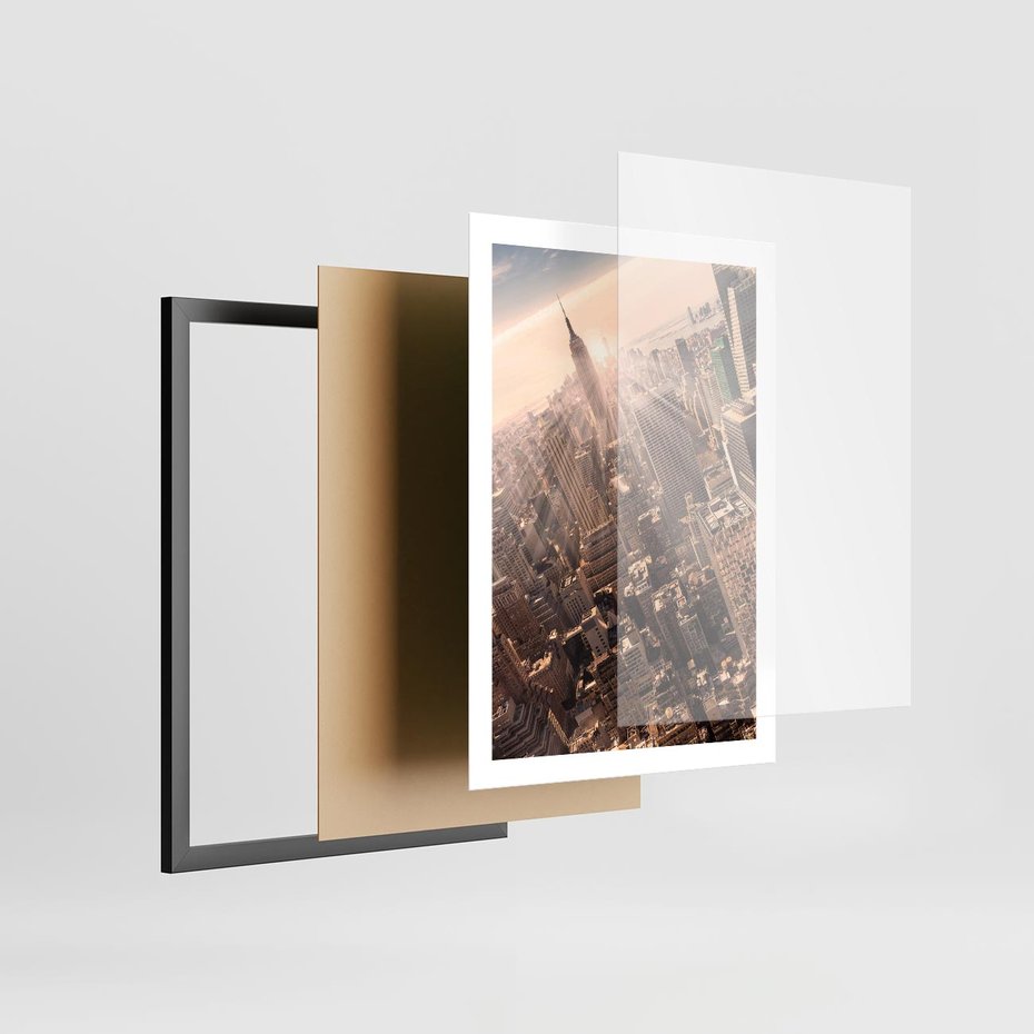 Plakat w ramie 50x70 - Dynamika Nowego Jorku - Nowy Jork, miasto - rama czarna