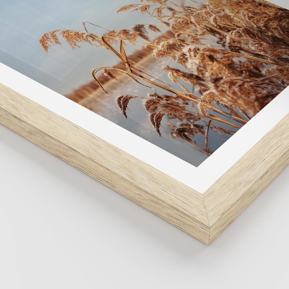 Plakat w ramie 30x40 - Wyraz Stylu - trawy, boho - rama drewno