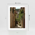 Plakat w ramie 30x40 - Urokliwa włoska uliczka - włoska, uliczka - rama biała