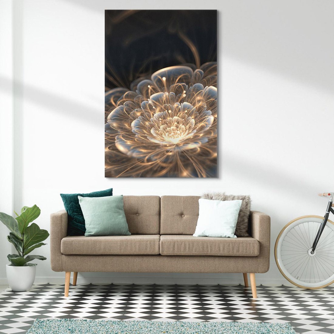 Obraz na płótnie 50x70 - Nowoczesny Kwiat - kwiat, nowoczesny