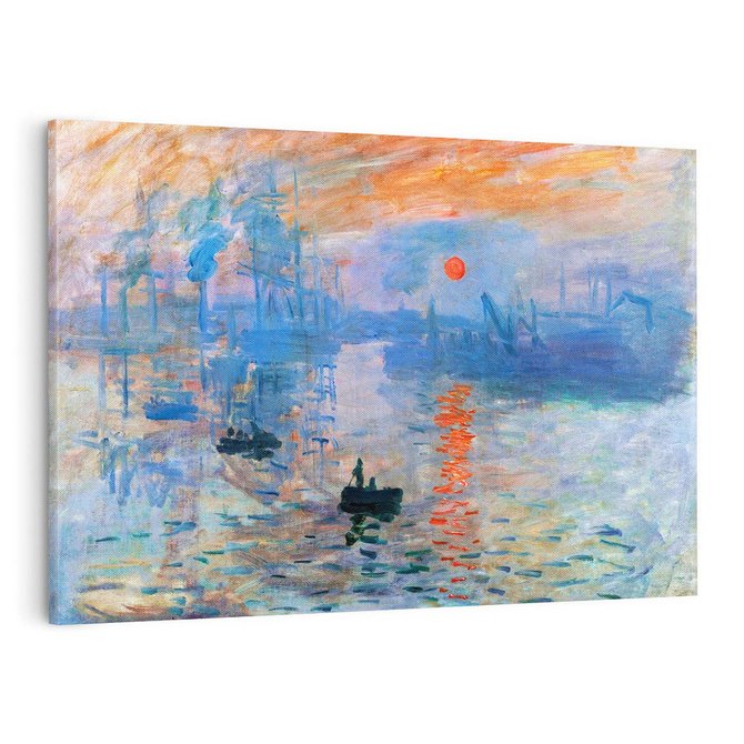 Obraz na płótnie 70x50 - Impresja Wschód Słońca 1872, Claude Monet - Reprodukcja - reprodukcja, obraz na płótnie