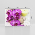 Obraz na płótnie 120x80 - Relaksujące spa w otoczeniu orchidei - spa, świece