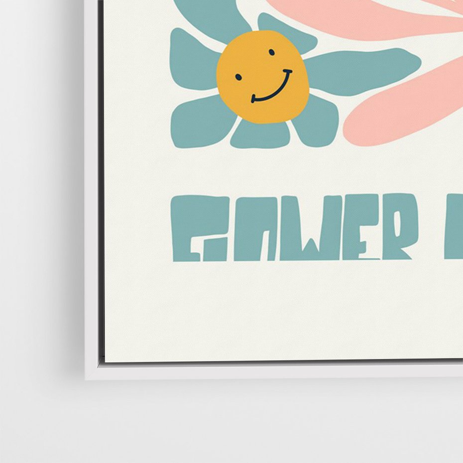 Obraz w ramie 80x120 - Harmonia płatków kwiatów - kwiatowa retro kompozycja, pastelowe kolory - rama biała