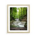 Plakat w ramie 40x50 - Plączący się strumień - rzeka, strumień - rama drewno