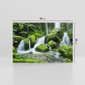 Obraz na płótnie 70x50 - Spokojny wodospad w lesie nad rzeką - wodospad, las