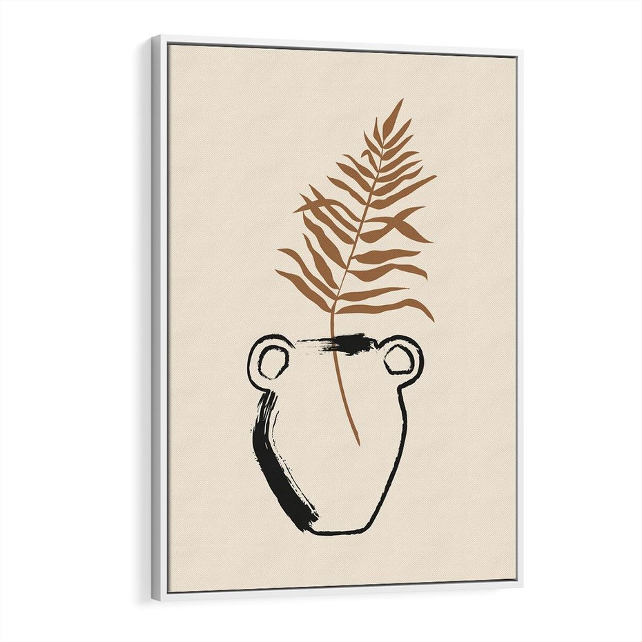 Obraz w ramie 80x120 - Wewnętrzne Opowieści - boho, nowoczesna sztuka - rama biała