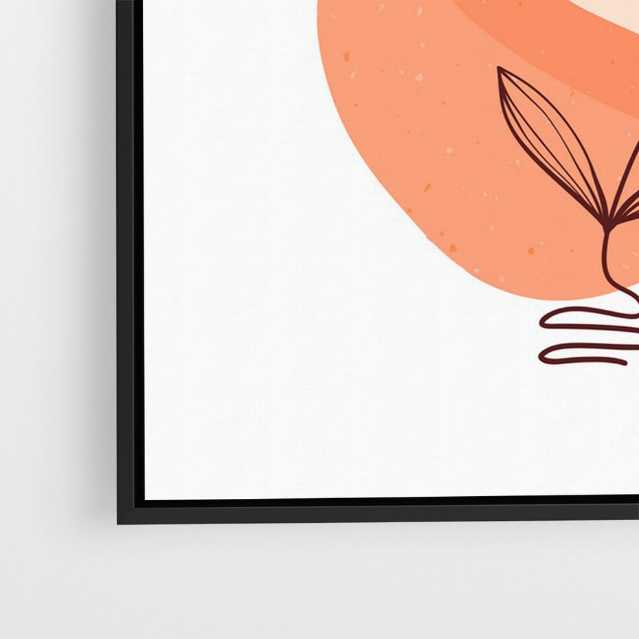 Obraz w ramie 70x100 - Migocące Odbicia Kwiatów - abstrakcyjna sztuka, plamy - rama czarna