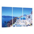 Obraz na płótnie 120x80 - Magia Santorini: Morze i widok na Grecję - Santorini, Grecja