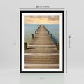 Plakat w ramie 50x70 - Pomost ku morzu - pomost, morze - rama czarna