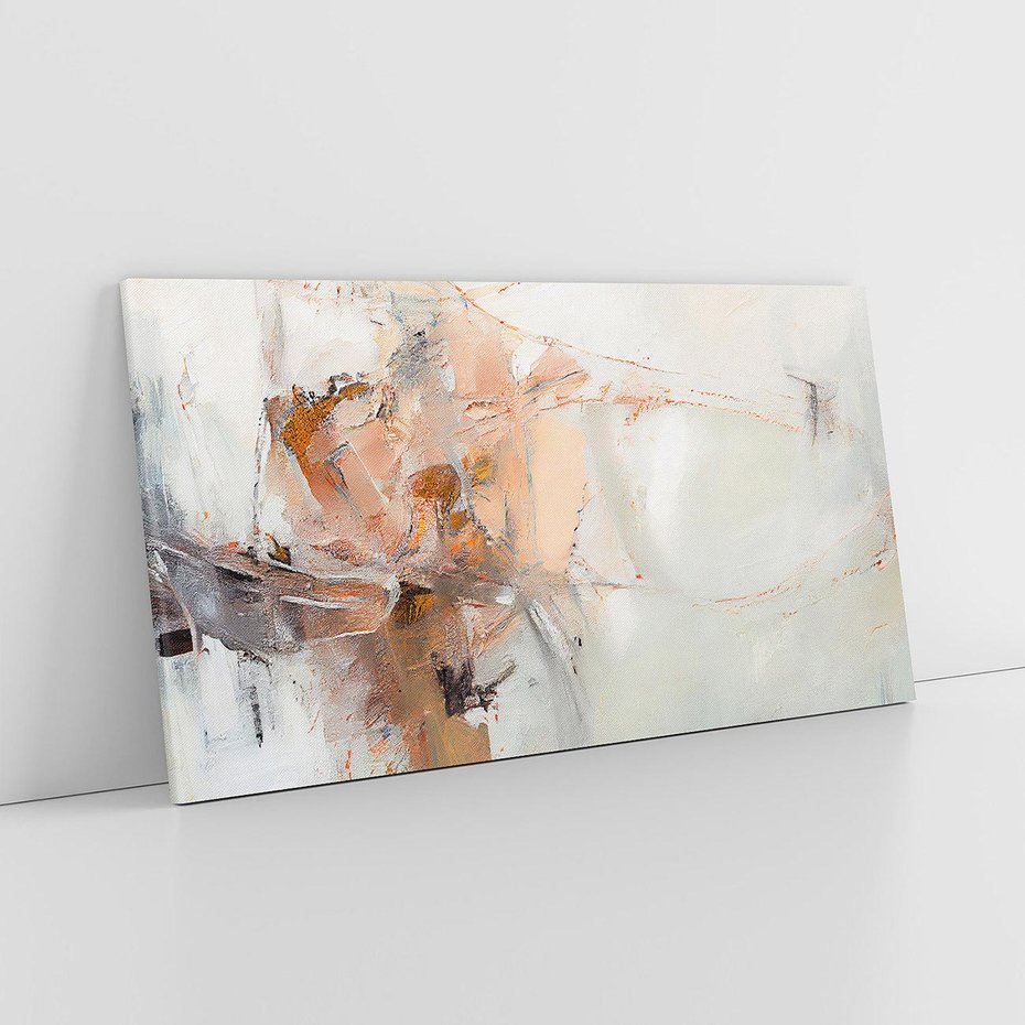 Obraz na płótnie 120x60 - Taniec księżycowego pyłu - abstrakcja, tekstury farb