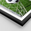 Plakat w ramie 30x40 - Namiętność Piłki i Gola - piłka nożna, gol - rama czarna
