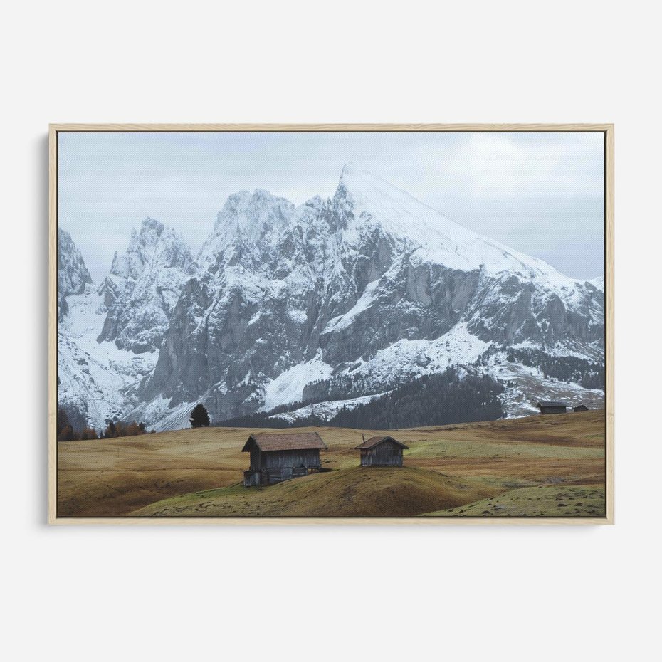 Obraz w ramie 70x50 - Odkryj Ich Urok - góry, skandynawia - rama drewno