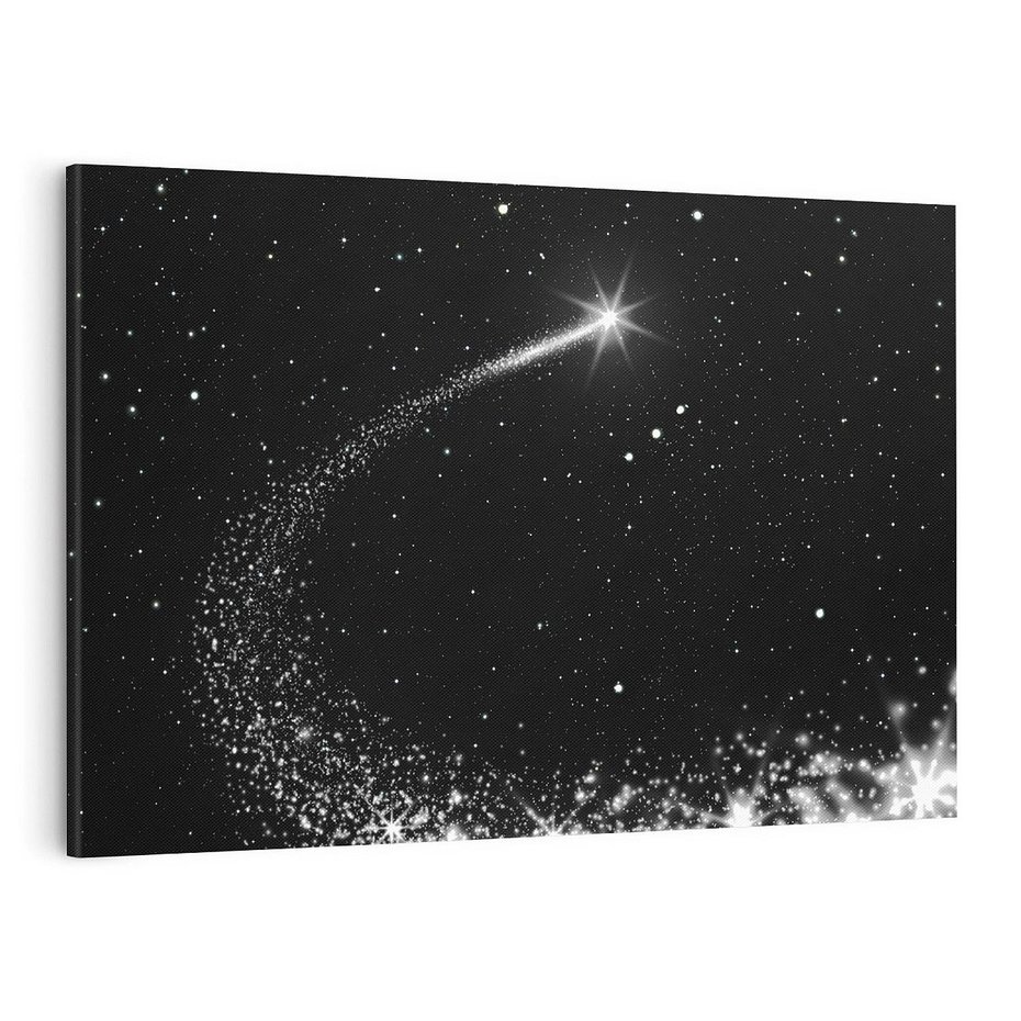 Obraz na płótnie 120x80 - Kometa wśród gwiazd - kometa, gwiazdy
