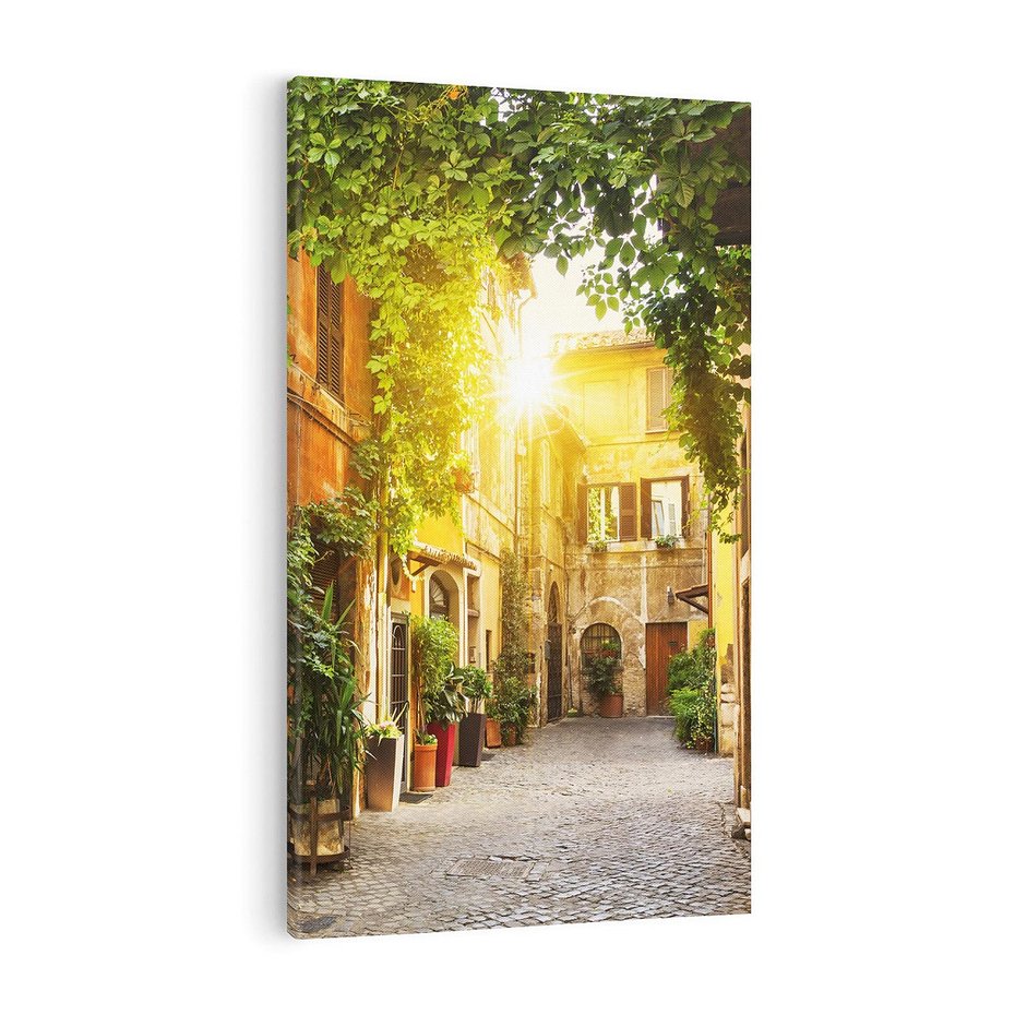 Obraz na płótnie 70x100 - Malownicza Wędrówka - uliczka, perspektywa