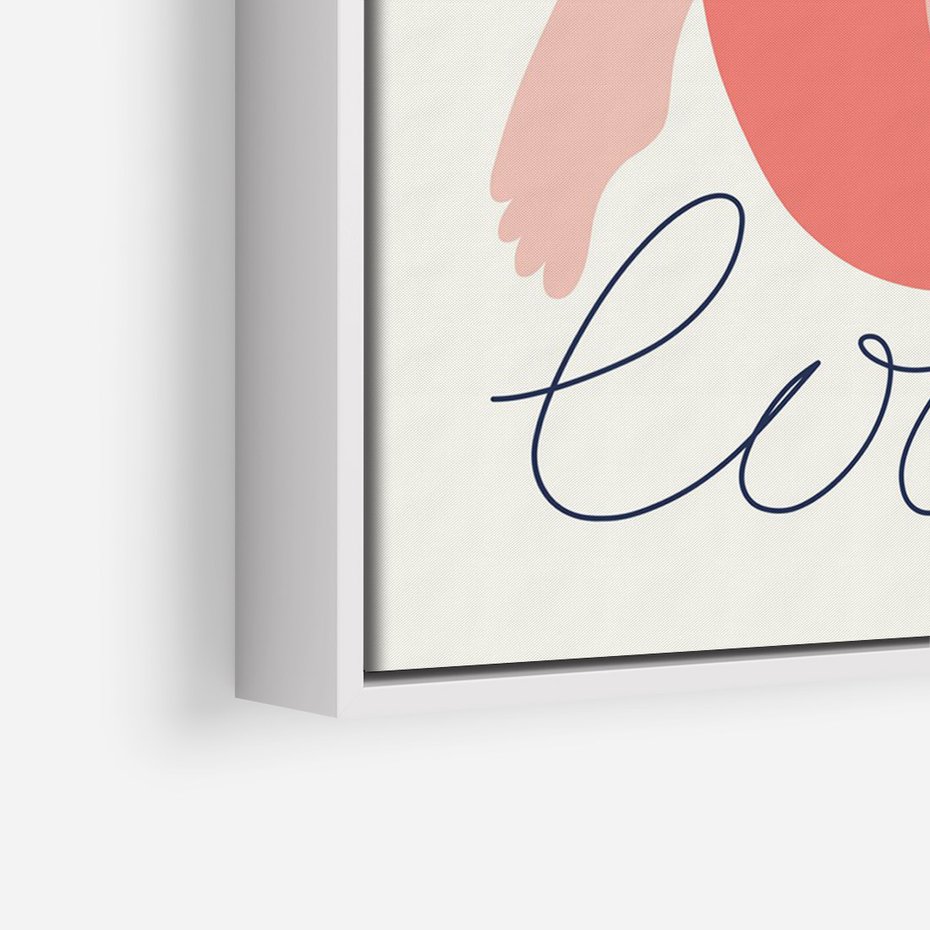 Obraz w ramie 80x120 - Dźwięk ciszy na płótnie - para zakochanych, graficzny obraz - rama biała