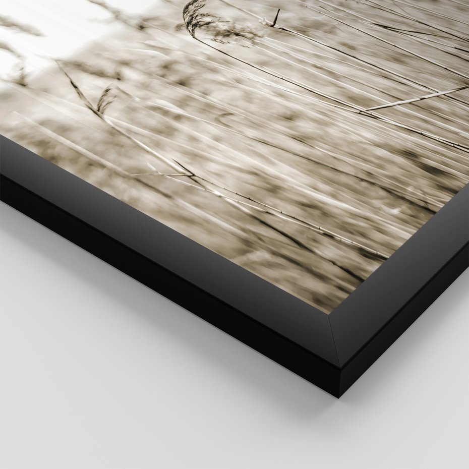 Zestaw obrazy w ramie 30x40 galeria - Lato, pola, pszenicy, chatka, boho - rama czarna