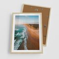 Plakat w ramie 50x70 - Z Lotu Ptaka - fotografia, plaża - rama drewno