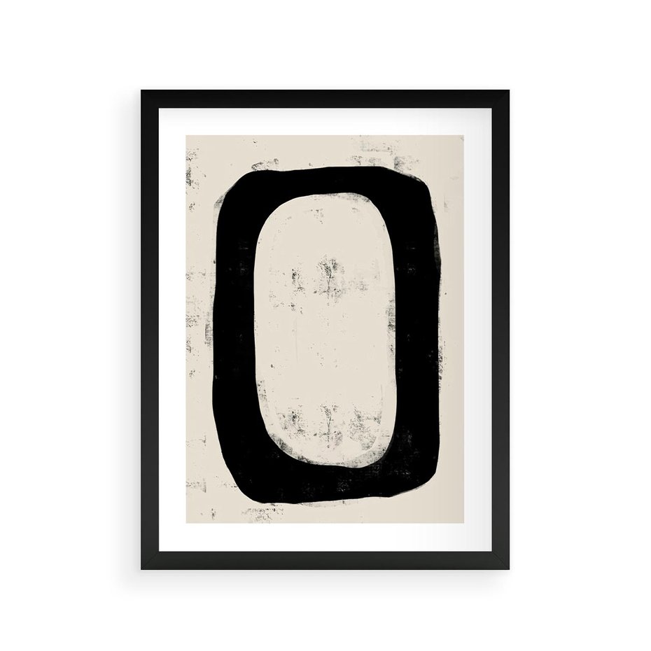 Plakat w ramie 30x40 - Wnętrza Kształtów - abstrakcja, minimalizm - rama czarna