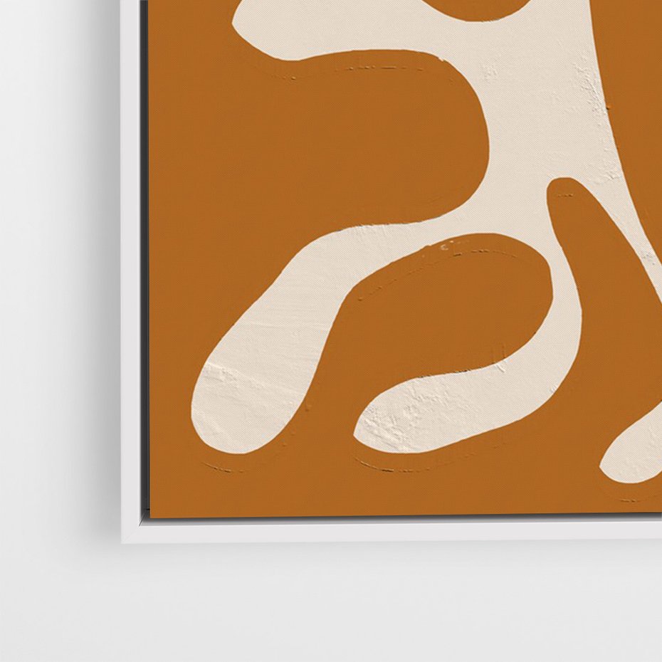 Obraz w ramie 70x100 - Wnętrza Akwarelowej Wyobraźni - abstrakcyjny obraz, plakat - rama biała