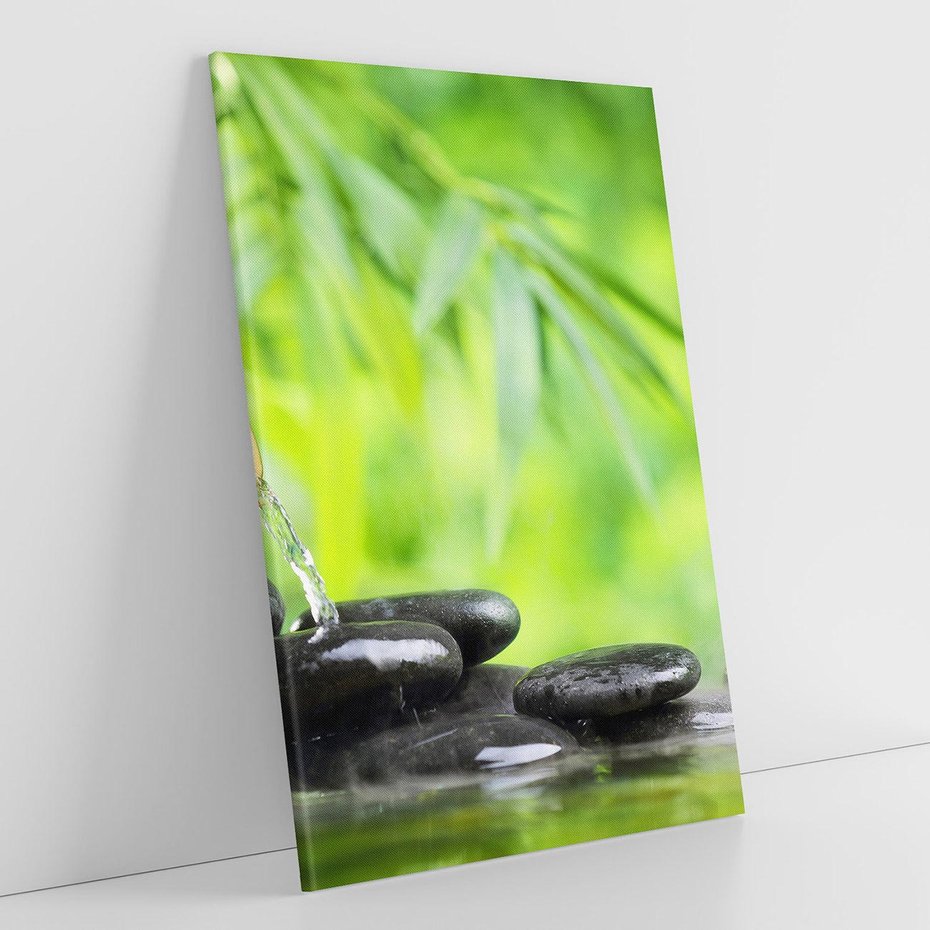 Obraz na płótnie 50x70 - Spokój w bambusowym SPA - bambus, SPA