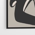 Obraz w ramie 70x100 - Konturujące Struktury - skandynawska sztuka, królik - rama czarna