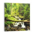 Obraz na płótnie 30x30 - Magiczny Strumień w Lesie - strumień, las