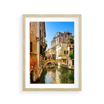Plakat w ramie 40x50 - Magia Kanałów Weneckich - Wenecja, kanały - rama drewno
