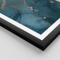 Plakat w ramie 30x40 - Marmurowa Elegancja: Kolory Oceanu - marmur, kolory oceanu - rama czarna