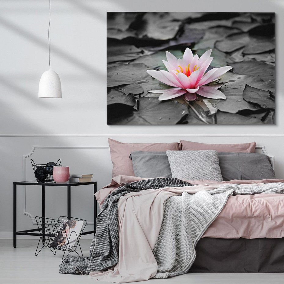 Obraz na płótnie 100x70 - Liliowy kwiat - lilia, kwiat