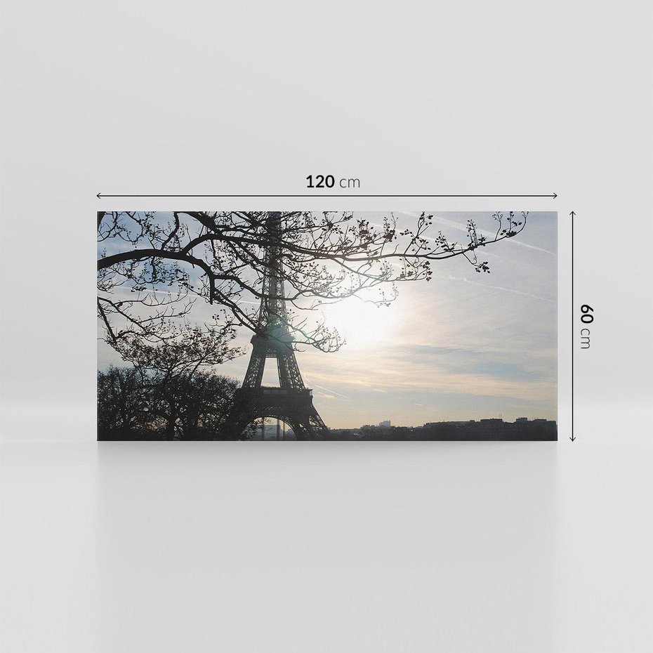 Obraz na płótnie 120x60 - Wieczorny spacer przy Wieży Eiffla - Paryż, Wieża