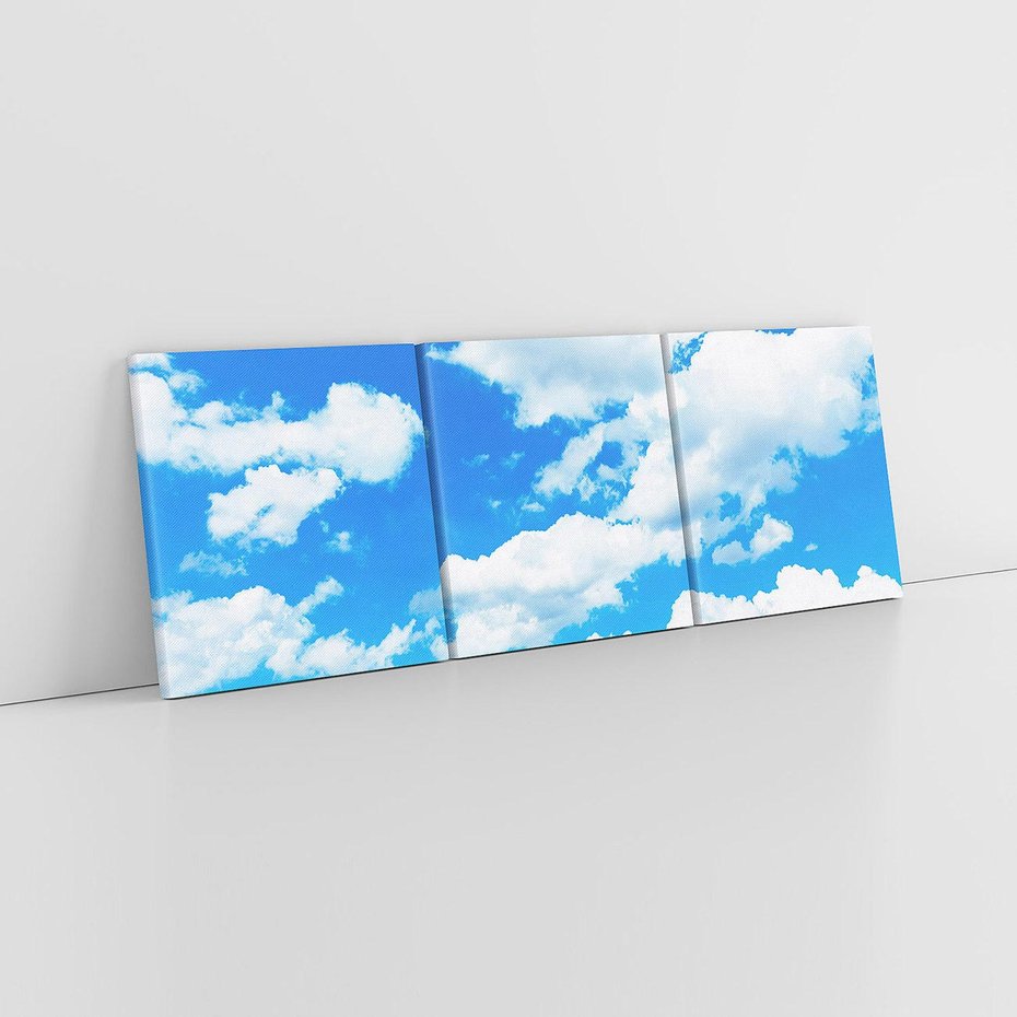 Obraz na płótnie 120x40 - Niebo pełne chmur - niebo, chmury