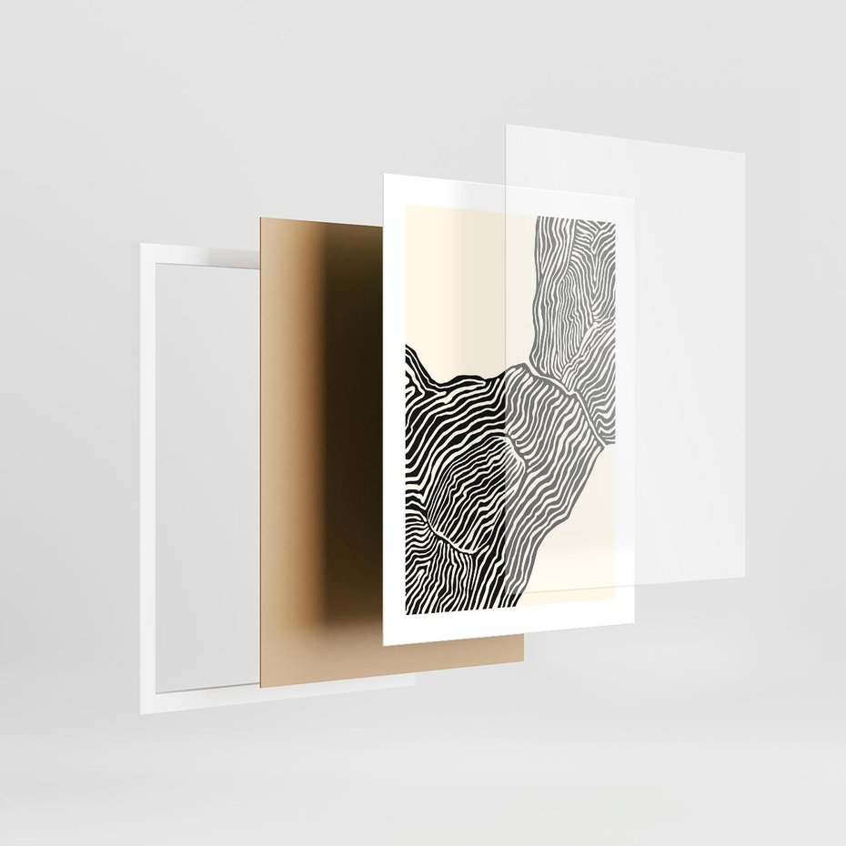 Plakat w ramie 30x40 - Podróżne Impresje - boho plakat, rycina - rama biała