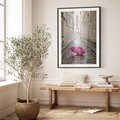 Plakat bez ramy 30x40 - Francuska elegancja pod parasolem - Francja, parasol