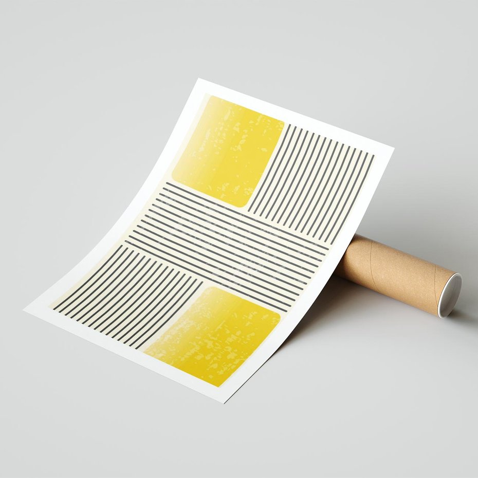 Plakat bez ramy 50x70 - Geometria w Ruchu - geometria, proste linie